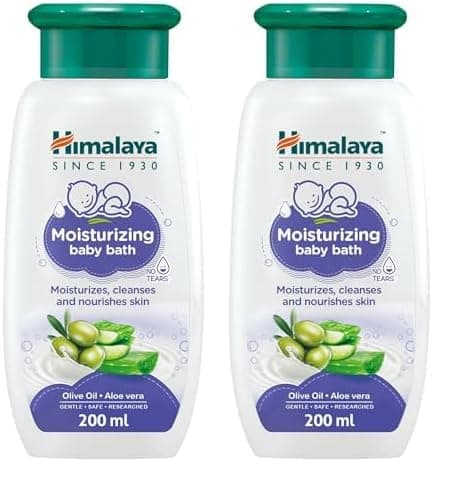 Himalaya Since 1930 Moisturizing Baby Bath | No Sulphate & Paraben Gentle Formula For No-Tears Baby Bath- 200Ml (Pack of 2)
