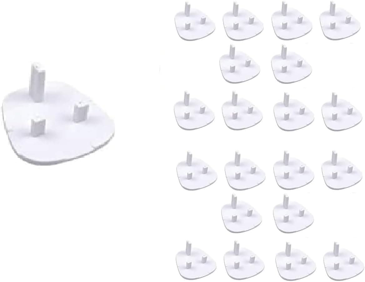 20 Pcs Plug Socket Covers,Baby Proofing Plug Covers,Child Safety Plug Socket Sovers Baby, Socket Protectors for Sockets,White