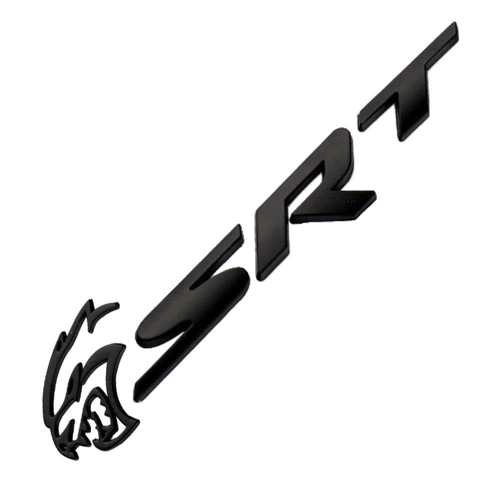 For Dodge, 3D Premium Car Side and Rear Trunk For 392 HEMI, 6.4L HEMI Emblem Logo Badge Decals Metal For Car-Stickers Modified SRT8 Car Emblem (SRT-Head-Black-Left)