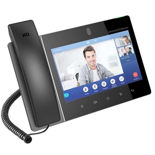 GXV3480 High-End Smart Video Phone for Android – 8” Touch Screen, 16 Lines, 4K Video Support, Dual-Band Wi-Fi 6, Bluetooth 5.0, Built-in 2MP Camera with Privacy Shutter, PoE+