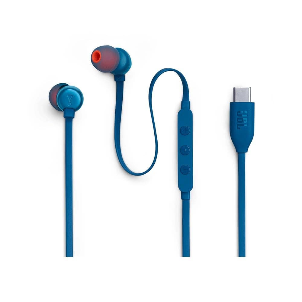 JBL TUNE 310C USB-C Wired Hi-Res In-Ear Headphones, Blue