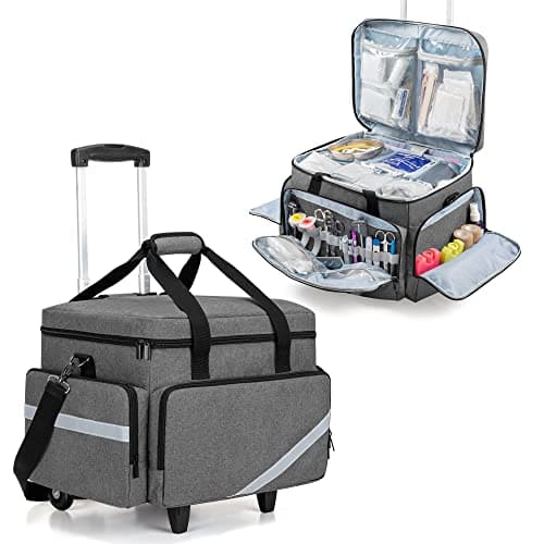 Medical Bag with Detachable Trolley and Removable Dividers for Easy Organization and Mobility in Healthcare