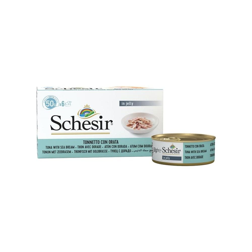 Schesir Cat Wet Food Tuna Seabream Multipack Cans 6x50g