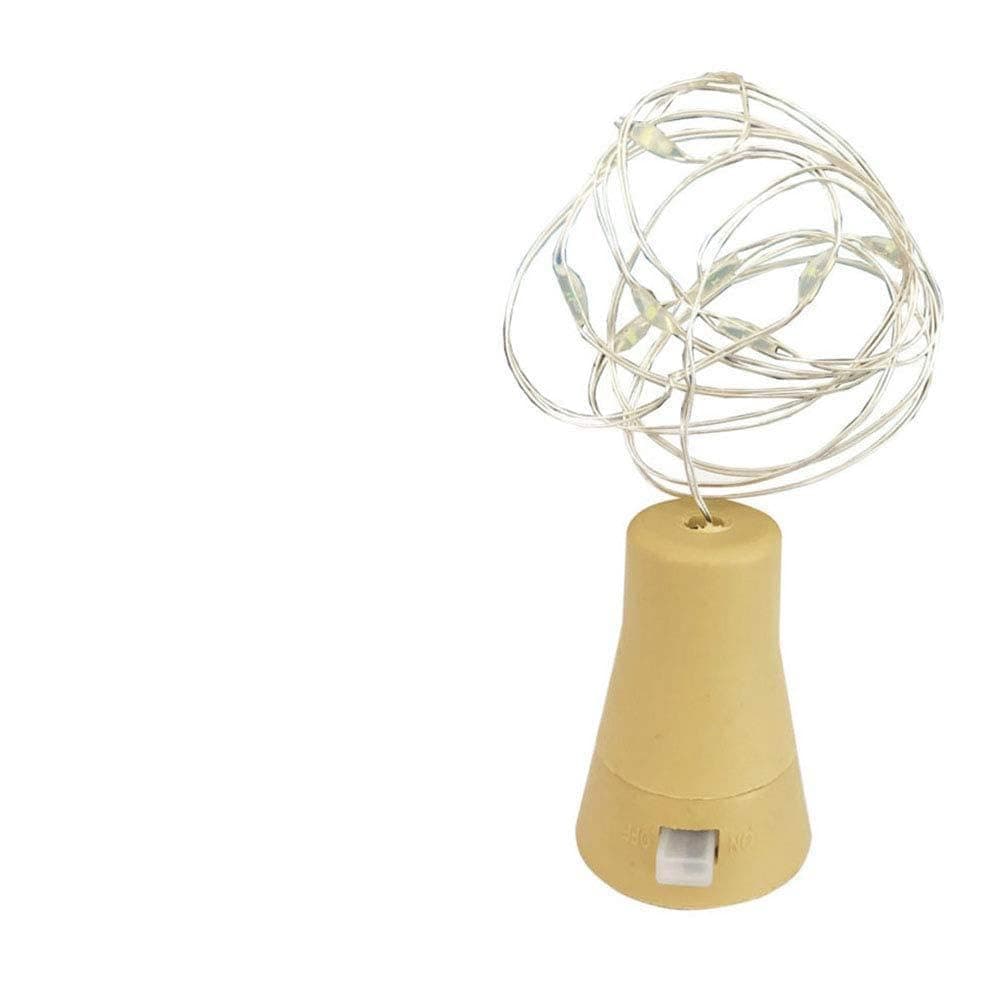 Fawoonu 10LEDs Solar Bottle Light Waterproof Copper Wire Decorative Lamp String