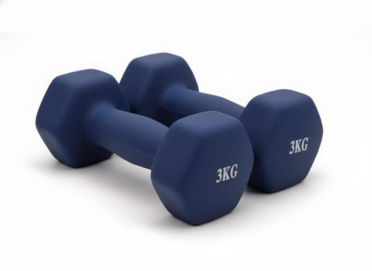 Dumbbells Set, 3KG Weight Each, Non-Slip Grip, Home Fitness Exercise Equipment, Pair