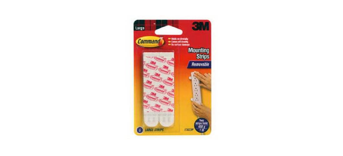 Command Large Refill Adhesive Strips, Damage Free Hanging Wall Adhesive Strips for Large Indoor Wall Hooks, No Tools Removable Adhesive Strips for Living Spaces, Six White Command Strips