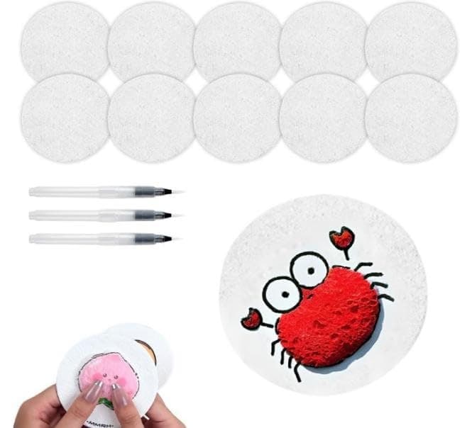Magic Puffy Paint Kit - 10PCS 3D Puffy Foam Art Sheets with Water Pen Set, DIY Handmade Textured Painting Paper for Kids Crafts, Creative 3D Drawing Canvas, Non-toxic Easy Use