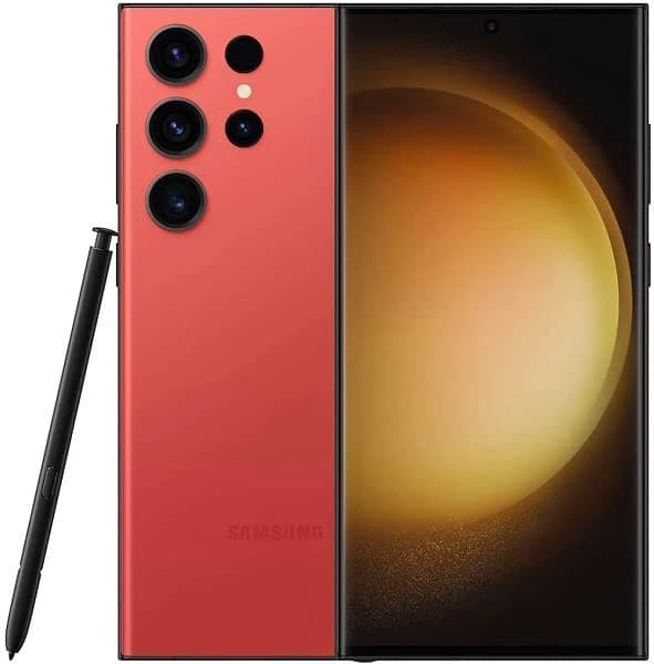 Samsung Galaxy S23 Ultra SM-S918B EXCLUSIVE EDITION Dual-SIM 256GB ROM + 8GB RAM (Only GSM | No CDMA) Factory Unlocked 5G Smartphone (Red) - International Version