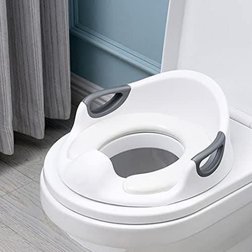 Potty Training Seat For Kids Toddlers Boys Girls Toilet Seat For Baby With Cushion Handle And Backrest Toddlers Toilet Training Seat Anti-slip Great Mommy's Helper for Baby Kids Toddlers
