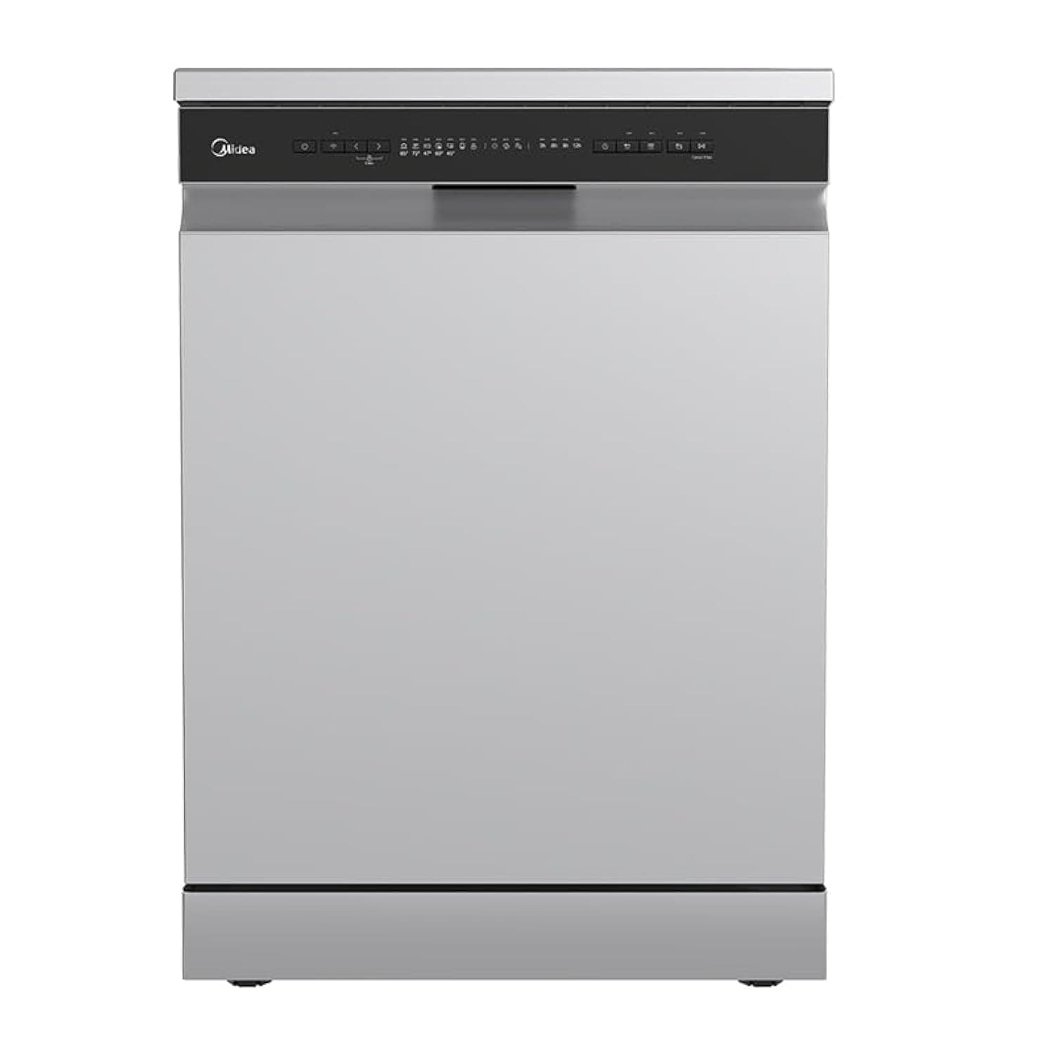 Midea Dishwasher 10 Programs Wifi Capacity 14 Dish 3 Shelves And Extra Basket Steel 5 Years Warranty Model No WQP14W5233CS