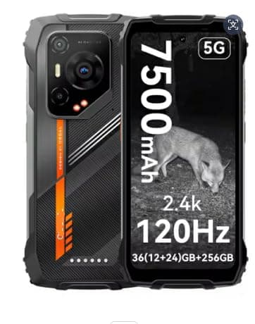 Pilot 3 5G AI Rugged Smartphone MTK 6300, 2.4K 6.78 Inch Screen 120Hz, 12GB 256GB, 7500Amh Phones