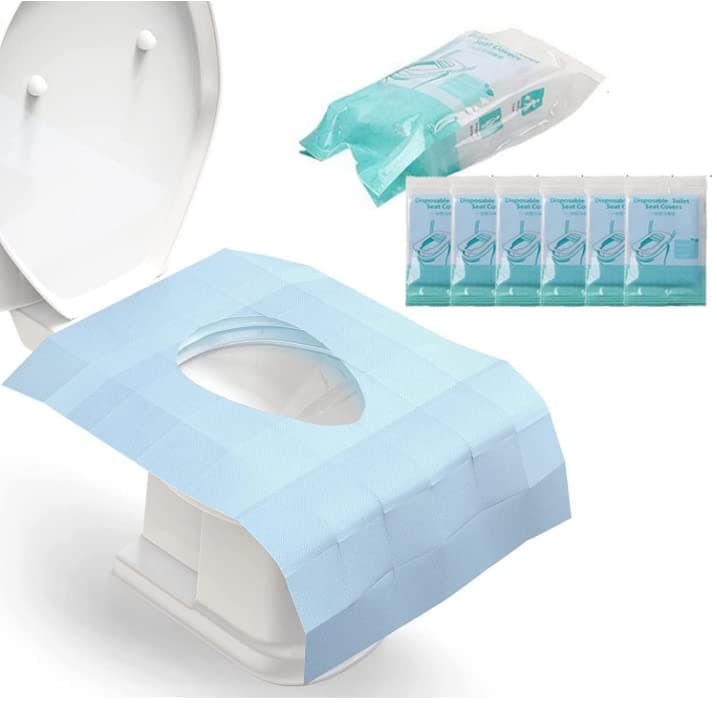 Toilet Seat Covers, 50 Pcs Portable Non-Woven Toilet Seat Pads, Training Seat Covers Individual Package for Travel Friendly Packing for Kids Potty Training and Adult,MTZ-50pcs