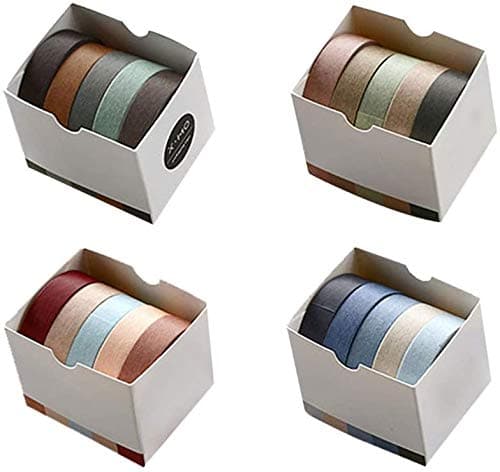 Washi Tapes Sets Color Masking Tape Decorative Thin Tapes for DIY Scrapbooking Crafts Gift Wrapping Packaging 20 Rolls (Patern 2) QiLong