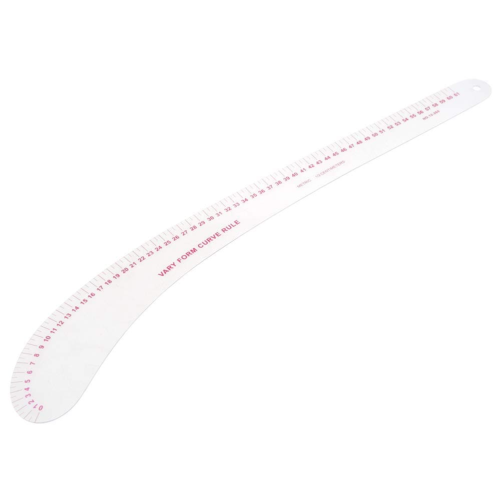 L Shape Ruler, Plastic Sewing Measure Ruler Double Sided Ruler with Clear Scale French Curve Sewing Measure Professional Tailor Craft Tool for Drawing, Cutting, Plate