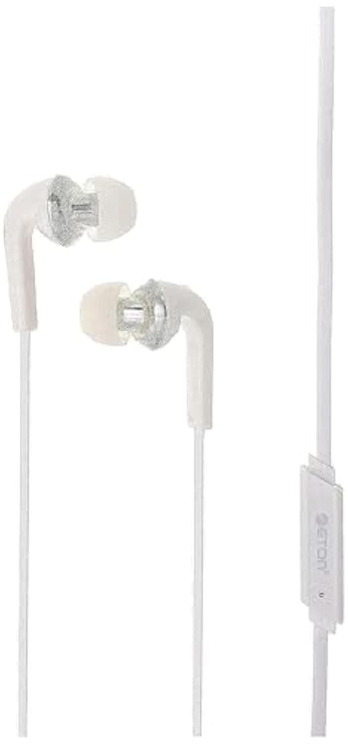 Eton Super Bass Wired Headphones, Clear Sound Sport Earphones For Iphone, Samsung, Huawei Phone Mp3, Mp4. Mobile Headphones, Ipod, With Microphone And Volume Control, Et-50 White, Medium