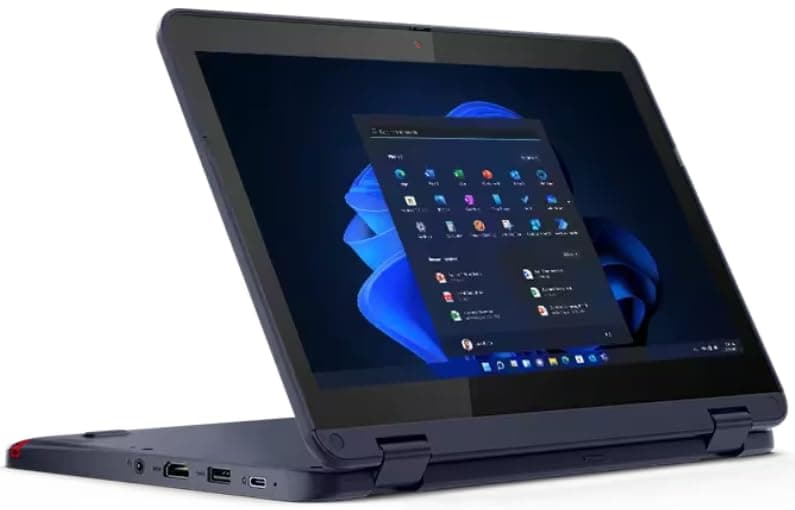 Lenovo 300w Gen 3 11.6" HD Touch 2-in-1 Laptop, AMD 3015e, 4GB DDR4 RAM, 64GB eMMC, Windows 11 Pro, Abyss Blue (Model 82J1000HUS) (300w)