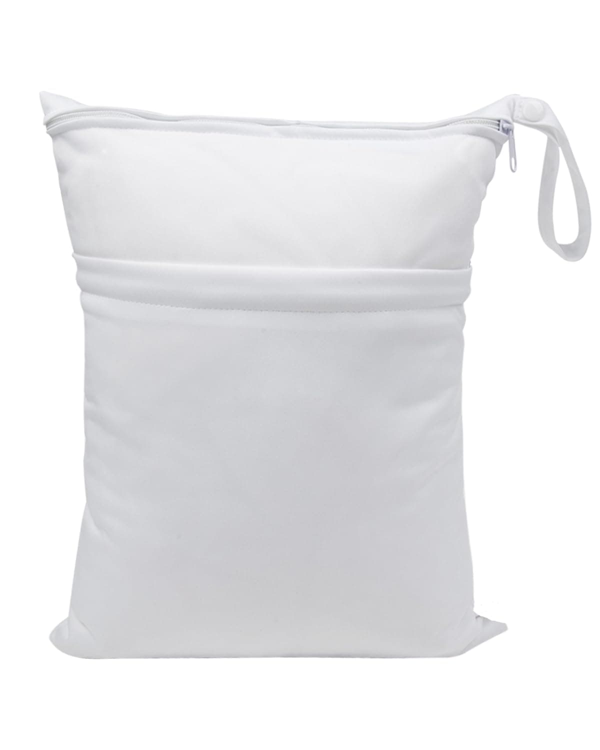 Wet Dry Bag for Baby Cloth Diapers, Waterproof Reusable with Two Zippered Pockets Travel Beach Pool Daycare Soiled Baby Items Yoga Gym Bag for Swimsuits or Wet Clothes