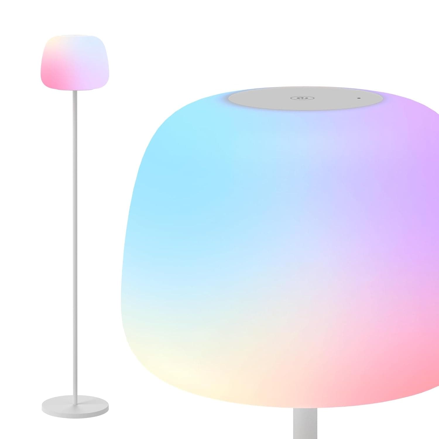 Govee Lantern Floor Lamp, Halo Gradient Lamp with Silicone Soft Lamp Shade | RGBICWW Smart Standing Lamp with 100+Scene Modes,1000K-10000K,Music Sync,1400lm,Matter Compatible,for Living Room, Bedroom