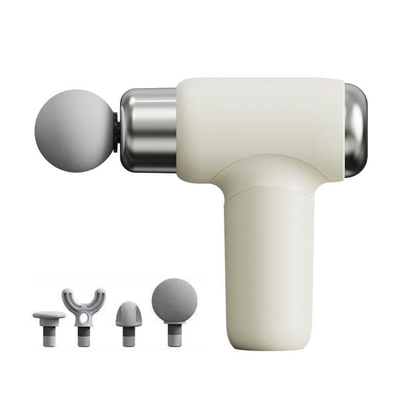 Mini Fascia Gun Professional Muscle Relaxation Fascial Vibration, Portable Massager Fascia Gun Massage, Travel Massage Gun, Compact Sports Massager, Portable Handheld Massager - White