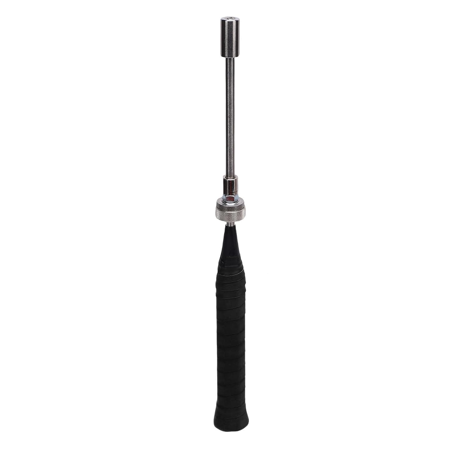 Adjustable Badminton Racket Swing Trainer with Sound Strike Sense for Home Practice, Stainless Steel