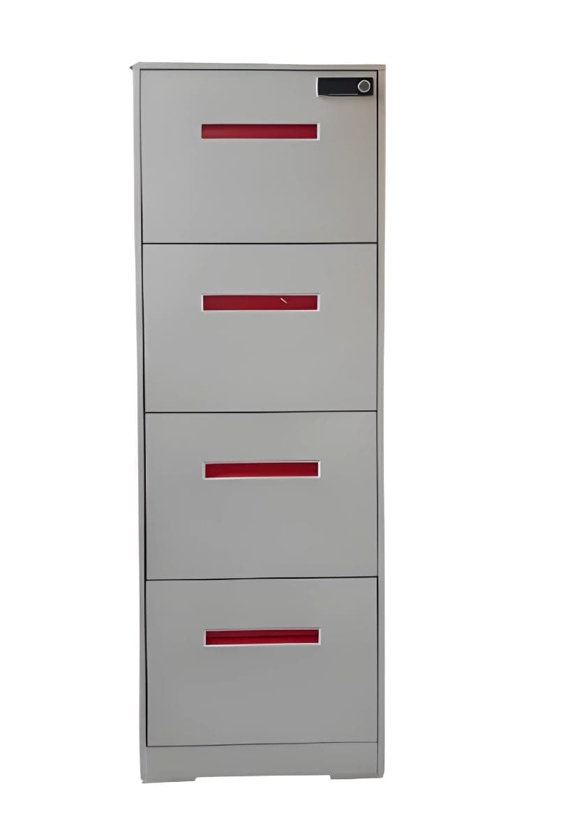 4 Drawer Filing Cabinet, Vertical Filing Cabinets with Digtel Lock and Emergency Key Metal File Cabinets for Home Office, 4 Anti-Tipping Storage Drawers for Sizes Letter/Legal/A4/F4 (Assembled)