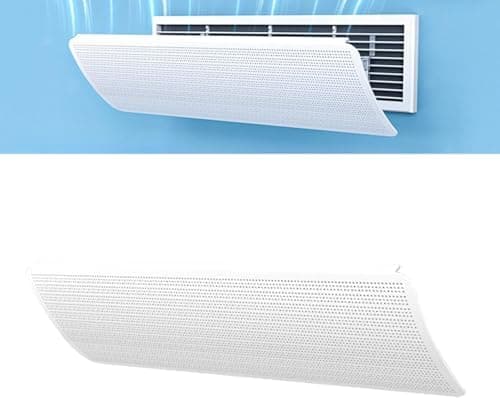 مومنت عاكس تدفق هواء مكيف هواء مركزي، (60-98 سم) عاكس مكيف هواء قابل للتعديل، مخرج جانبي لتبريد الهواء، حاجز اتجاه الرياح تلسكوبي للزجاج الامامي