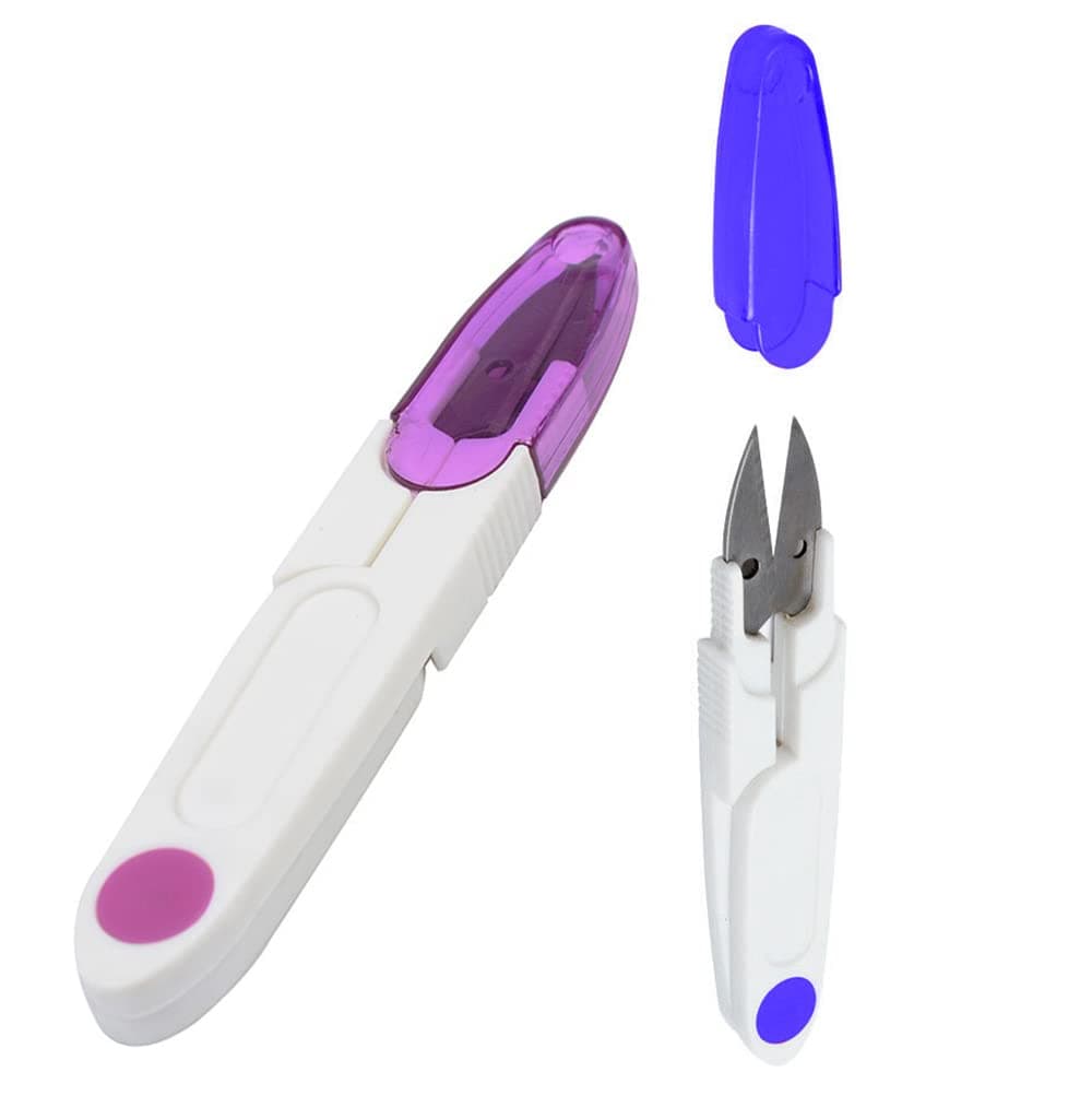 1pk Sewing Thread Cutters, Multipurpose Snippers with Safety Cap, Perfect for Clipping Threads, Yarn, Portable Snip Scissors for Small Plants, DIY and Arts & Crafts