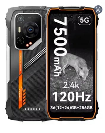 Pilot 3 5G AI Rugged Smartphone MTK 6300, 2.4K 6.78 Inch Screen 120Hz, 12GB 256GB, 7500Amh Phones
