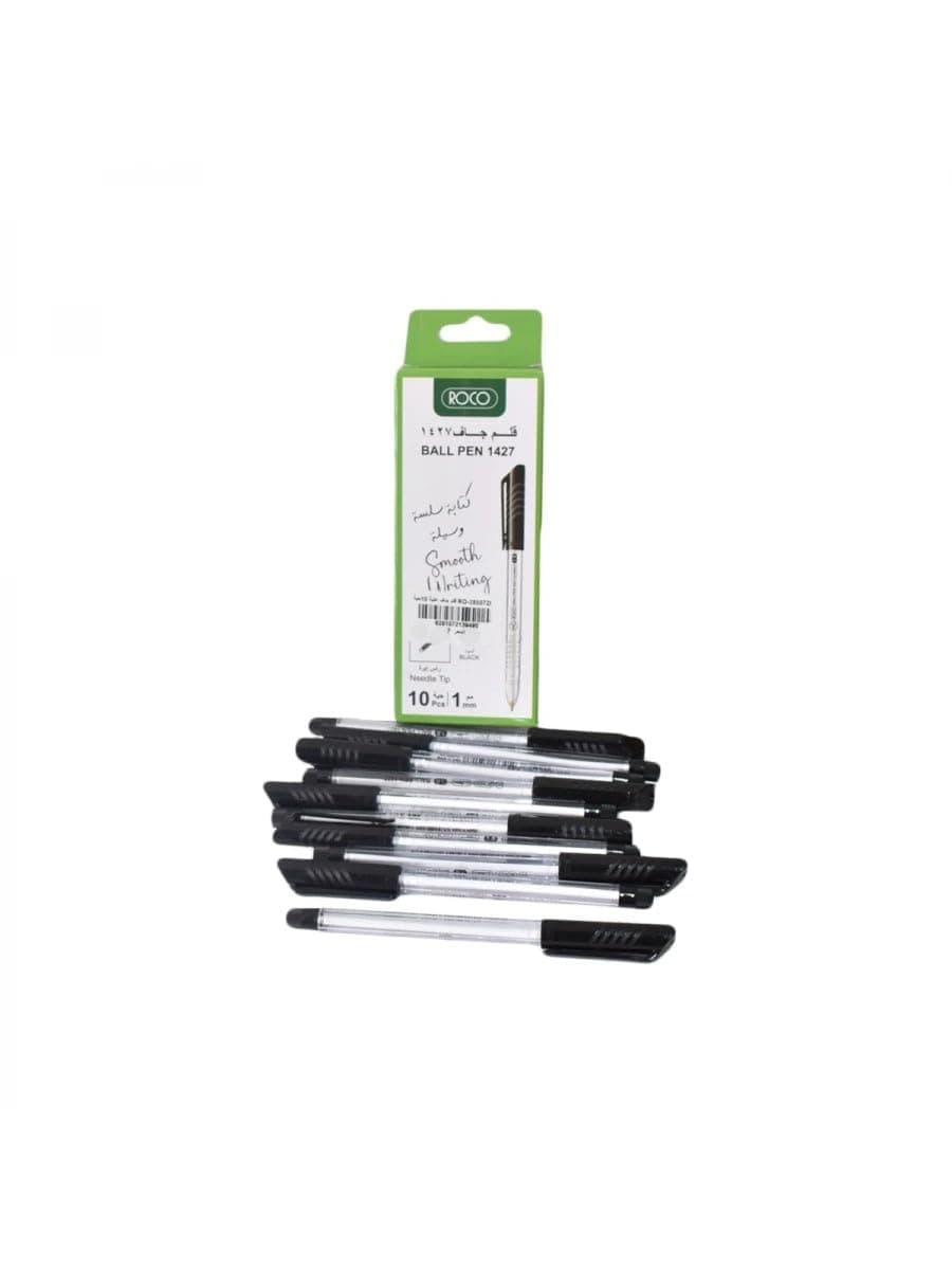 Roco 1427 1mm Ballpoint Pen 10-Piece Set, Black
