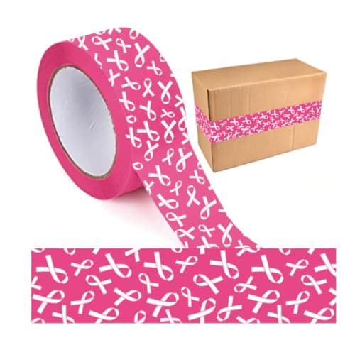 Whaline Breast Cancer Awareness Packing Tape, 109 Yard | Pink Ribbon, Waterproof, Gift Wrapping Tape, Small Business DIY Crafts Box Decor, Breast Cancer Prevention Month Supplies