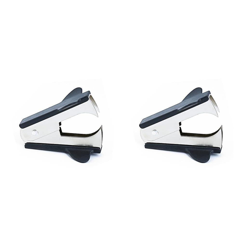 Staple Remover Tools with Metal Jaws for Office and School, Black, 2 Pack