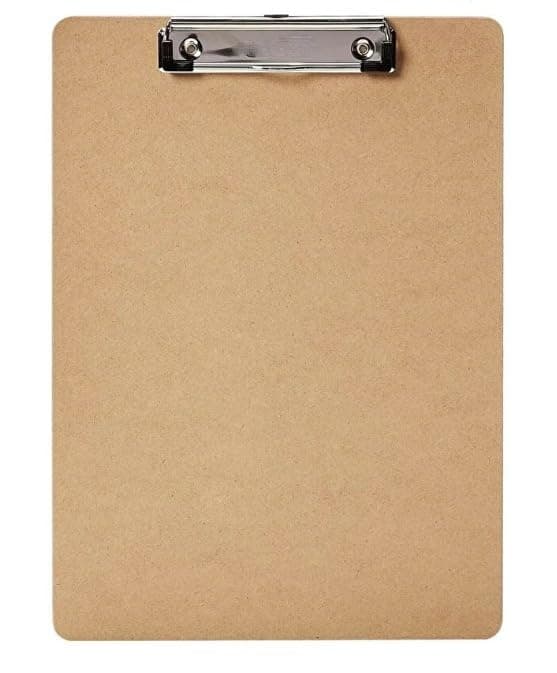 Wood Clipboard, Letter Size Hardboard, A4 Standard, 32x23cm, for Classroom, Students, Office and School Supply