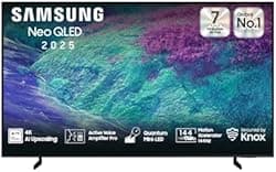 Samsung 75 Inch Neo QLED TV, QN1EF, 4K, Mini LED, NQ4 AI Gen2 Processor, 4K AI Upscaling, 144Hz, Gaming TV, QA75QN1EFAUXSA (2025 - KSA Version)