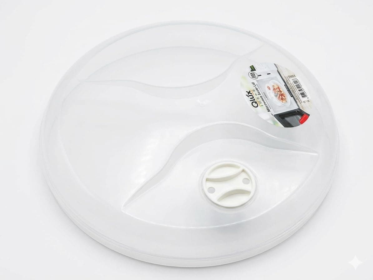 Microwave Cover Clear with Steam Valve, 24.7 x 10 cm, Suitable for Cooking Generic