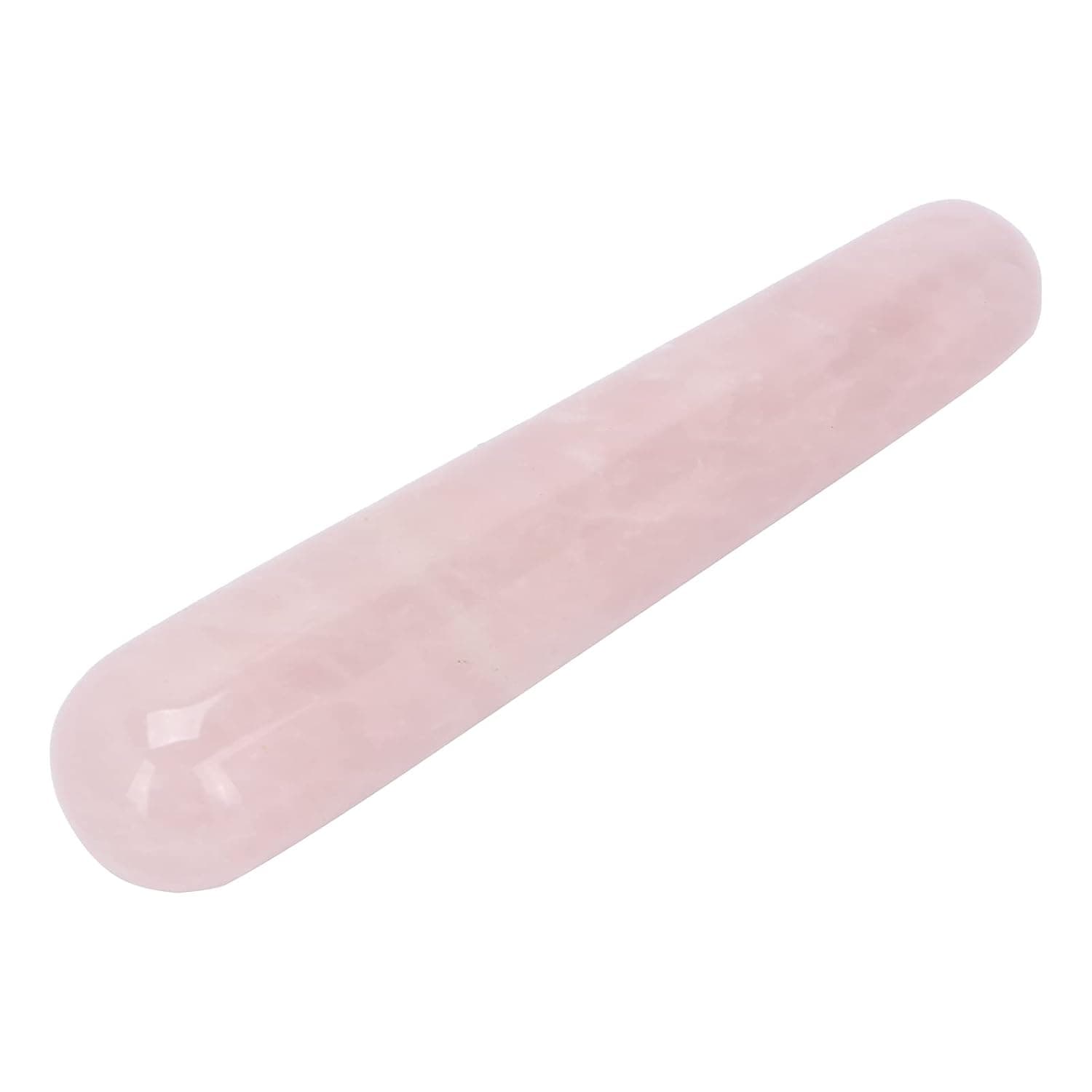 Massage Stick, Compact and Portable Jade Stone Massage Wand Rose Quartz for Back/Hands/Feet/Neck/Shoulder