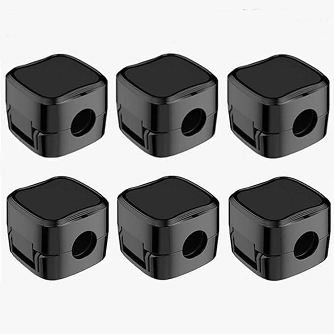 Tazweeq 6 Pcs Magnetic Cable Clips, Cord Organizer Black Self-Adhesive Cord Holder, Under Desk Cable Management, Easy Open Box, Suitable for Home Office Car Desk Nightstand