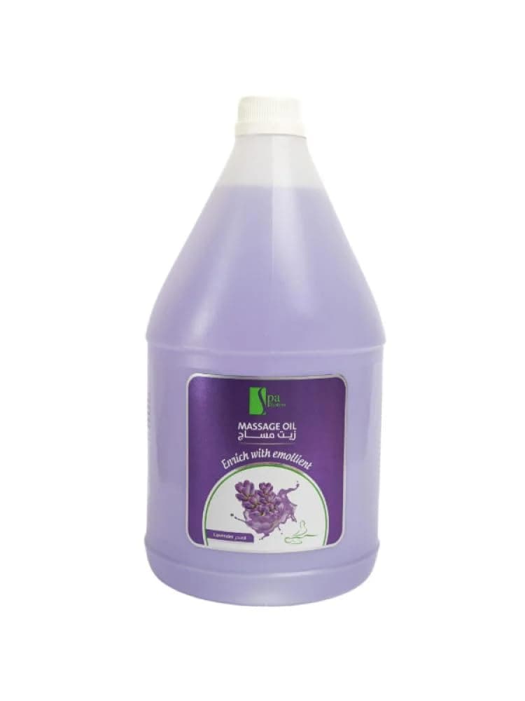 Spa System Lavender Massage Oil, 1 Gallon, Natural Essential Oil, Professional Grade, Relaxation and Stress Relief