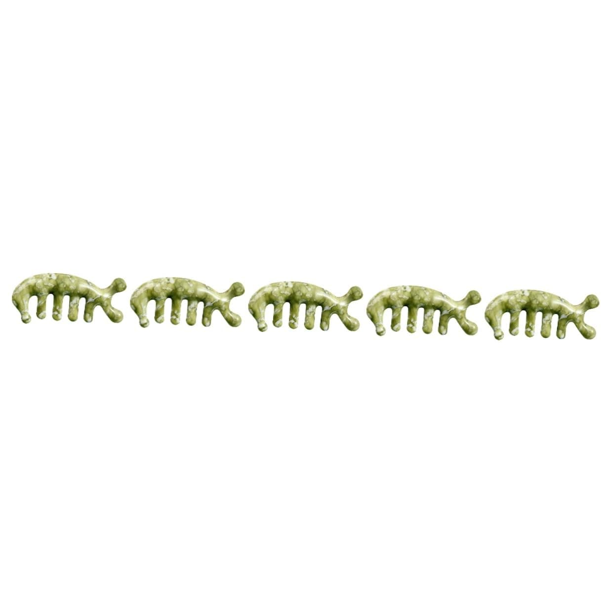 FOMIYES 5pcs Jade Scalp Comb Handheld Wide Tooth Jade Massage Tool for and Scalp Relaxation Smooth Edges for Safe Use for Family and Friends