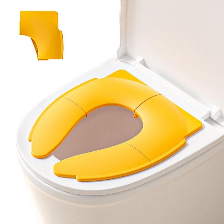 ANYUAN Kids Toilet Seat Cover Foldable, Portable Kids Toilet Training Seat with Non-Slip Pads & Splash Guard, Travel Child Potty Seat for Boys & Girls