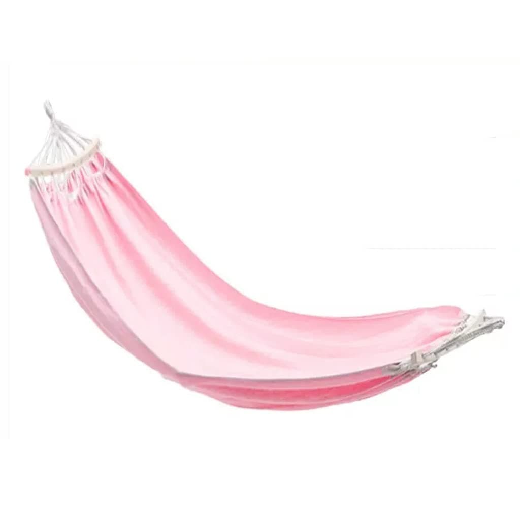 Outdoor Hammock Anti-rollover Travel Camping Portable Hammock Hanging Chair Outdoor Portable Camping Travel Equipment (Color : Pink, Size : 190 * 80cm)
