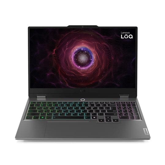 Lenovo LOQ 15IRX9 Gaming Laptop, AMD Ryzen 5, 15.6 Inch, 16GB RAM, NVIDIA GeForce RTX 3050 6GB, 512GB SSD, Luna Grey, DOS