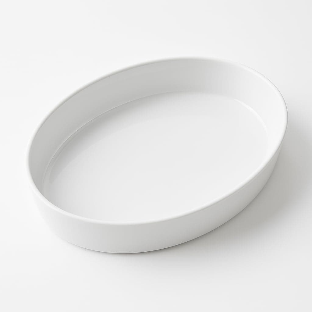 Oval Porcelain Oven Tray Heat Resistant | Microwave, Oven & Dishwasher Safe | Baking & Roasting Trays | Lasagna Tray | Stylish Design Multi Use for Cooking & Serving (34cm * 27cm)