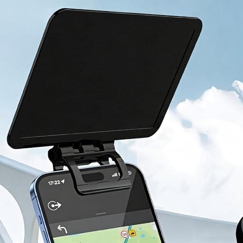 Clip-On Phone Screen Sun Shade Anti-Glare Mobile Screen Accessory for Outdoor Travel Camping Cycling Adjustable Foldable Phone Sun Visor