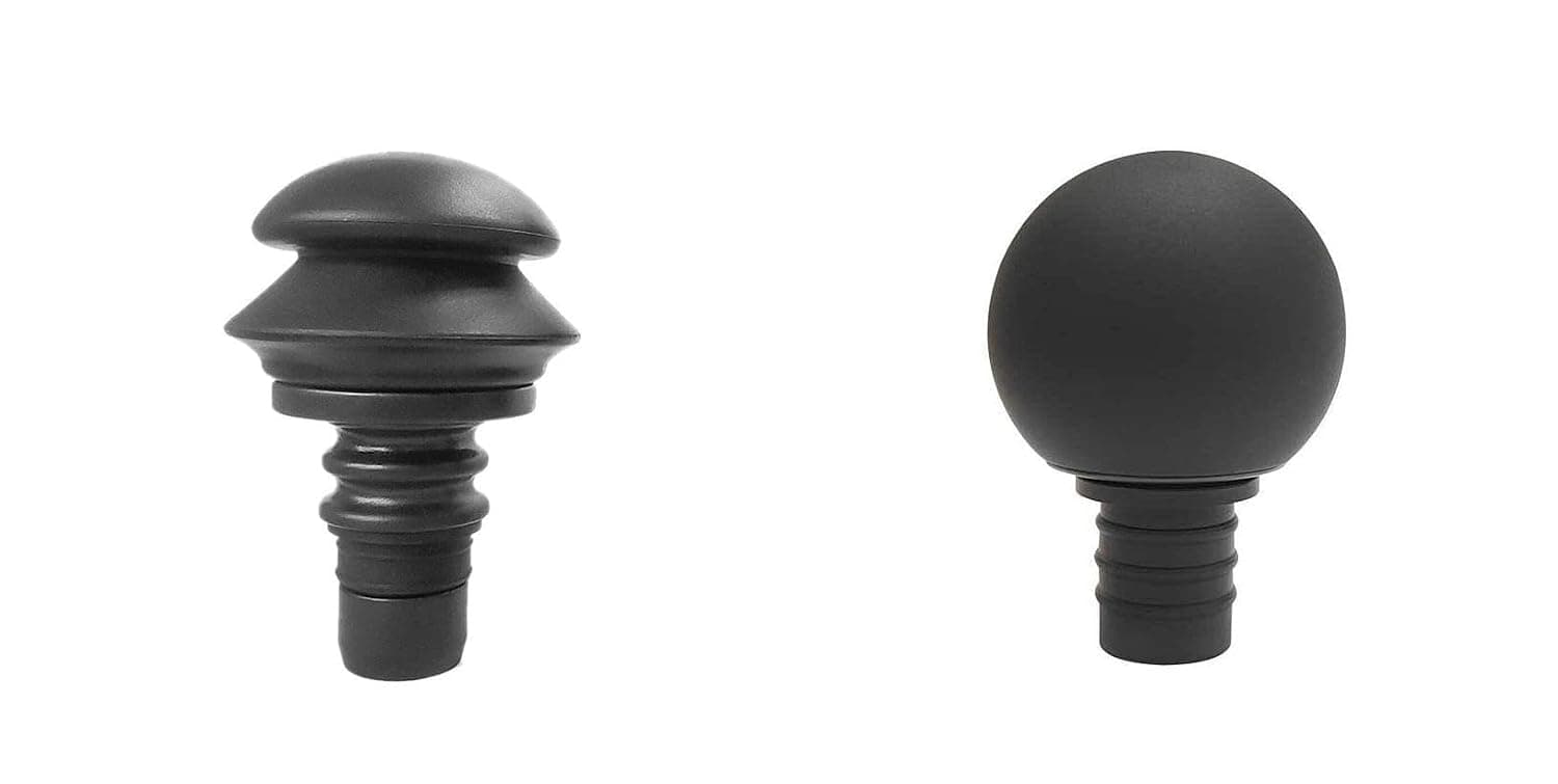 Massage Gun Heads Replacement Kit, 2-Pack Large Ball & Air Cushion 0.6-inch Inner Diameter Heads for Most Fascia Guns, Silicone Attachments for Muscle Recovery & Relaxation