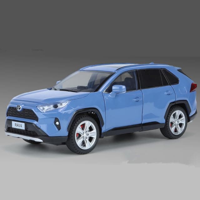 ТоуSA - Тоуotass RAV4' SUV Alloy Car Model Diecasts Metal Тоу Vehicles Car Model Sound and Light Simulation Collection Childrens Gift (Blue)