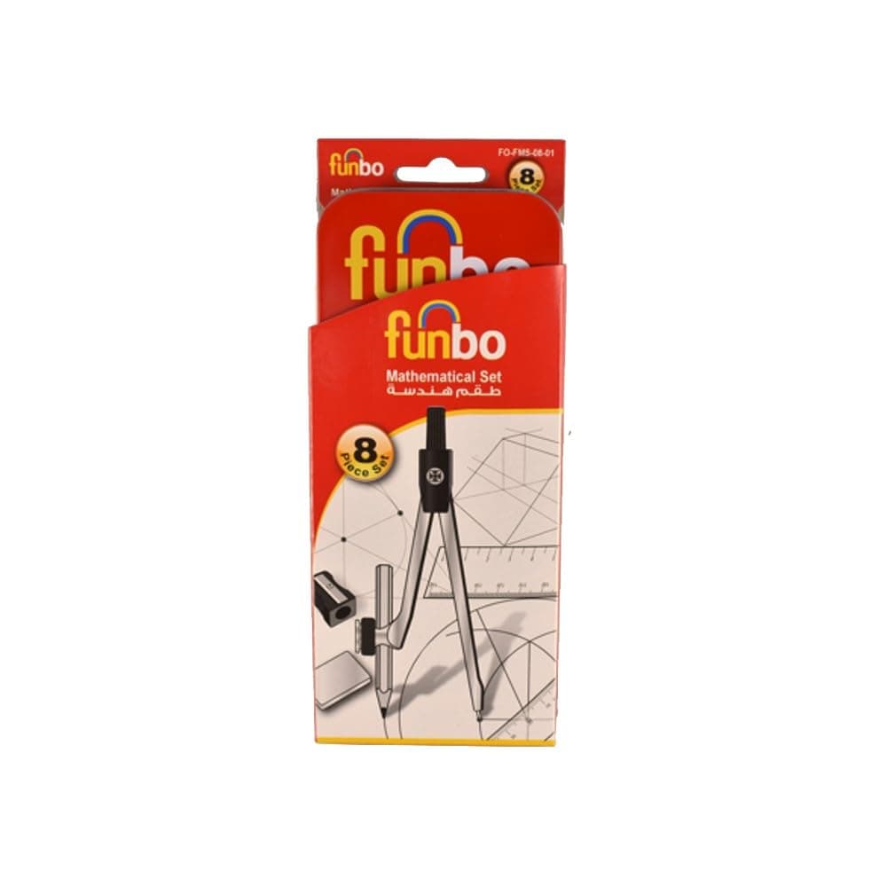 Funbo Maths Set in Metal Box 8-Pieces Set