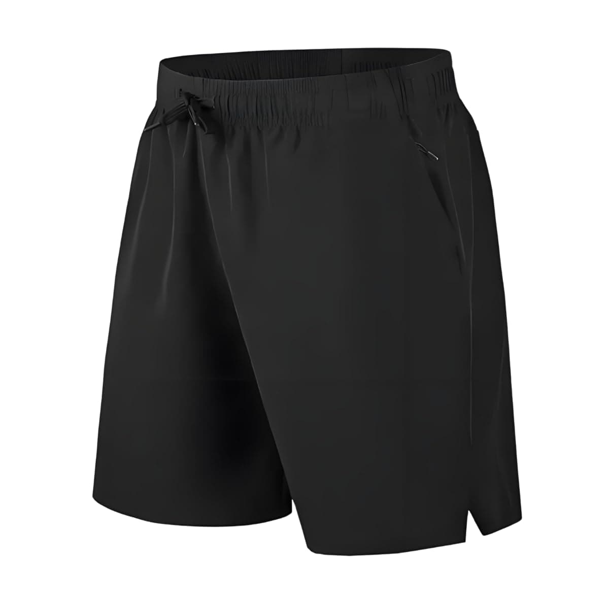 Mens Casual Gym Shorts with Two Zipper Pockets Drawstring Quick Dry Sports Shorts Good for Workout Exercise Training Running and Swimming