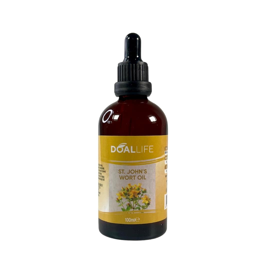 St. John's Word Oil 100 ml - St. John's Wort Oil, Natural Care Oil for Skin, Scars & Wounds - Vegan & Cold Pressed - Brown Glass Bottle