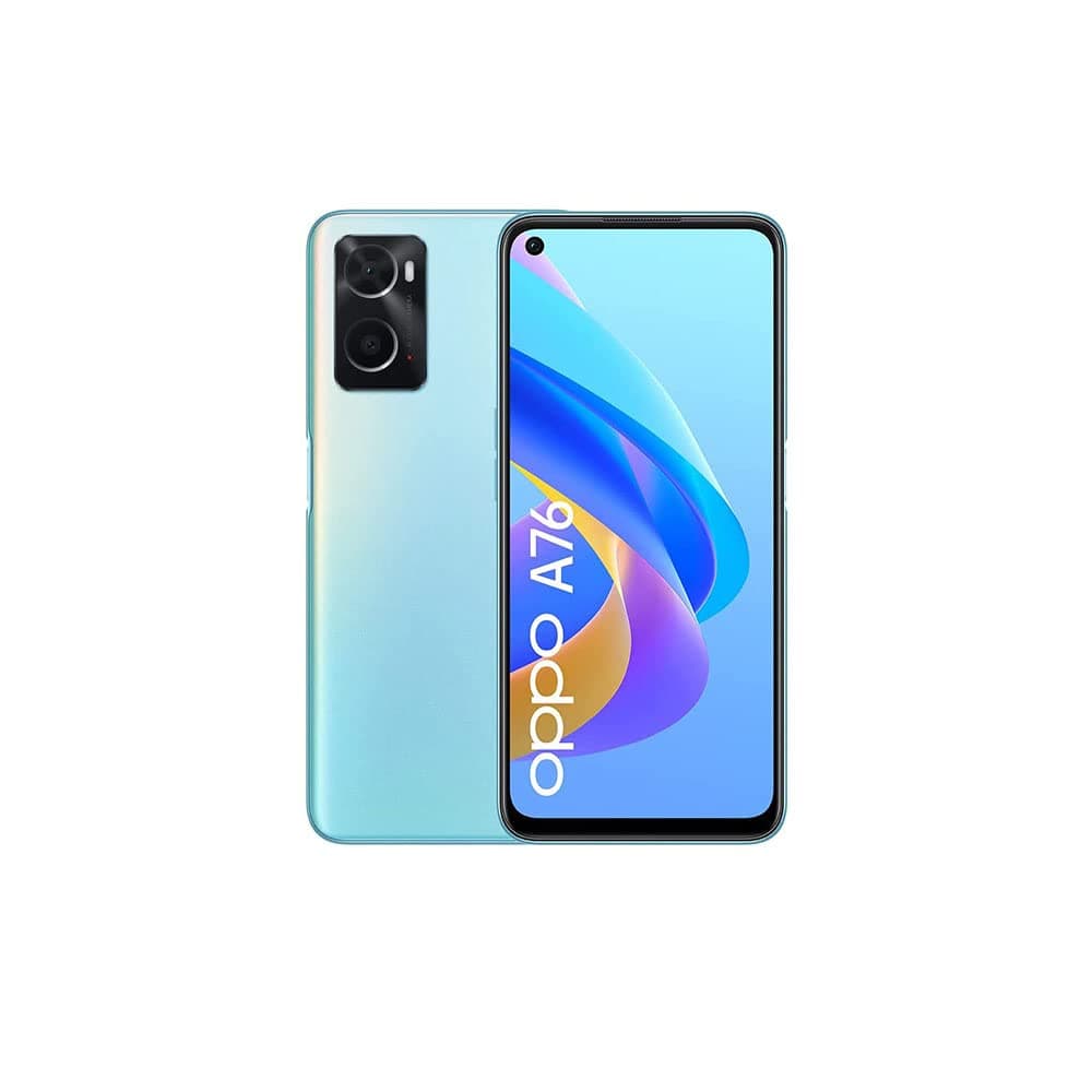 Oppo A76 Dual-Sim 128GB ROM + 6GB RAM (GSM only | No CDMA) Factory Unlocked 4G/LTE SmartPhone (Glowing Blue) - International Version
