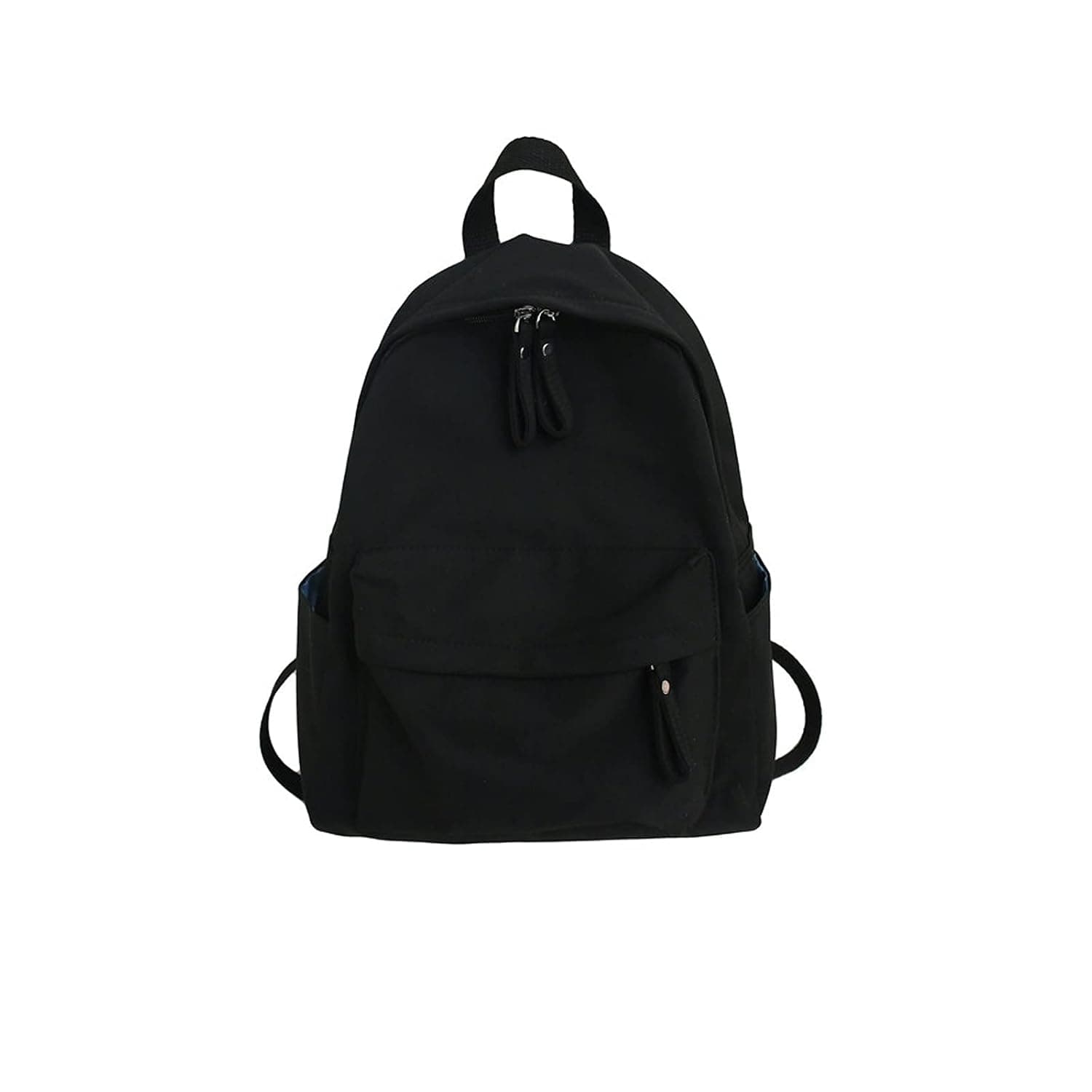 Womens Canvas Anti-theft Shoulder Bag School Backpack for Teenage Girls (Black)